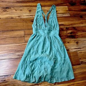 Sage green low cut dress in size medium. Brand new.
